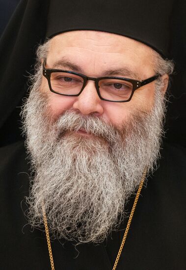 Foreign Minister Sergei Lavrov meets with Patriarch John X of Antioch and All the East