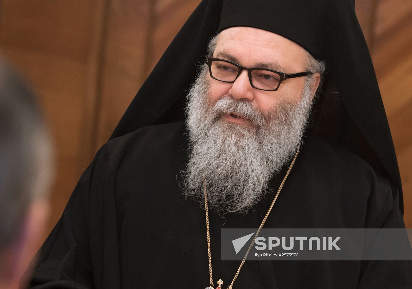 Foreign Minister Sergei Lavrov meets with Patriarch John X of Antioch and All the East