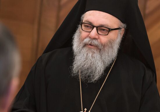 Foreign Minister Sergei Lavrov meets with Patriarch John X of Antioch and All the East