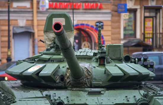 Military equipment of Russia's Western Military District on display St. Petersburg