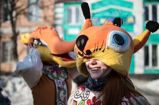 Maslenitsa celebration in Yuryevo-Polskoye