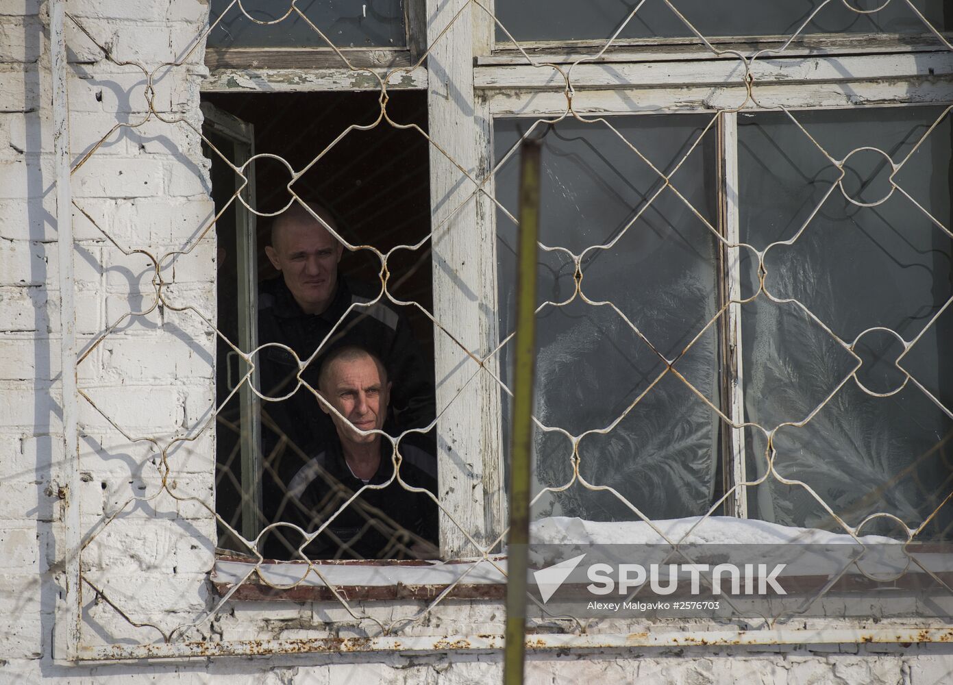 ice hockey match in correctional facility