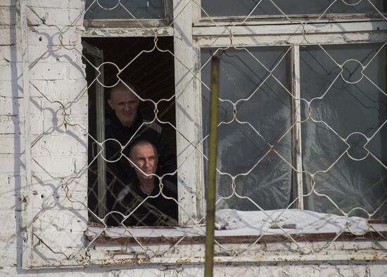 ice hockey match in correctional facility
