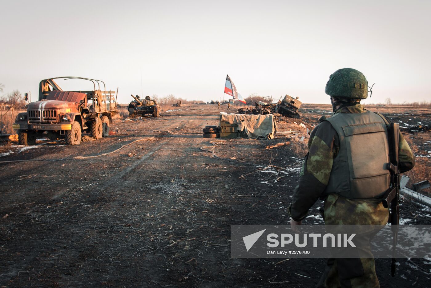 Situation in Lohvinove, Donbas