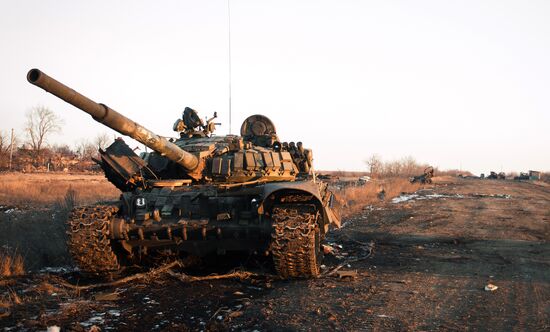 Situation in Lohvinove, Donbas