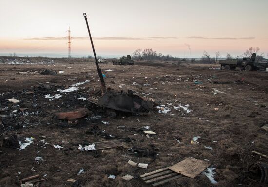 Situation in Lohvinove, Donbas