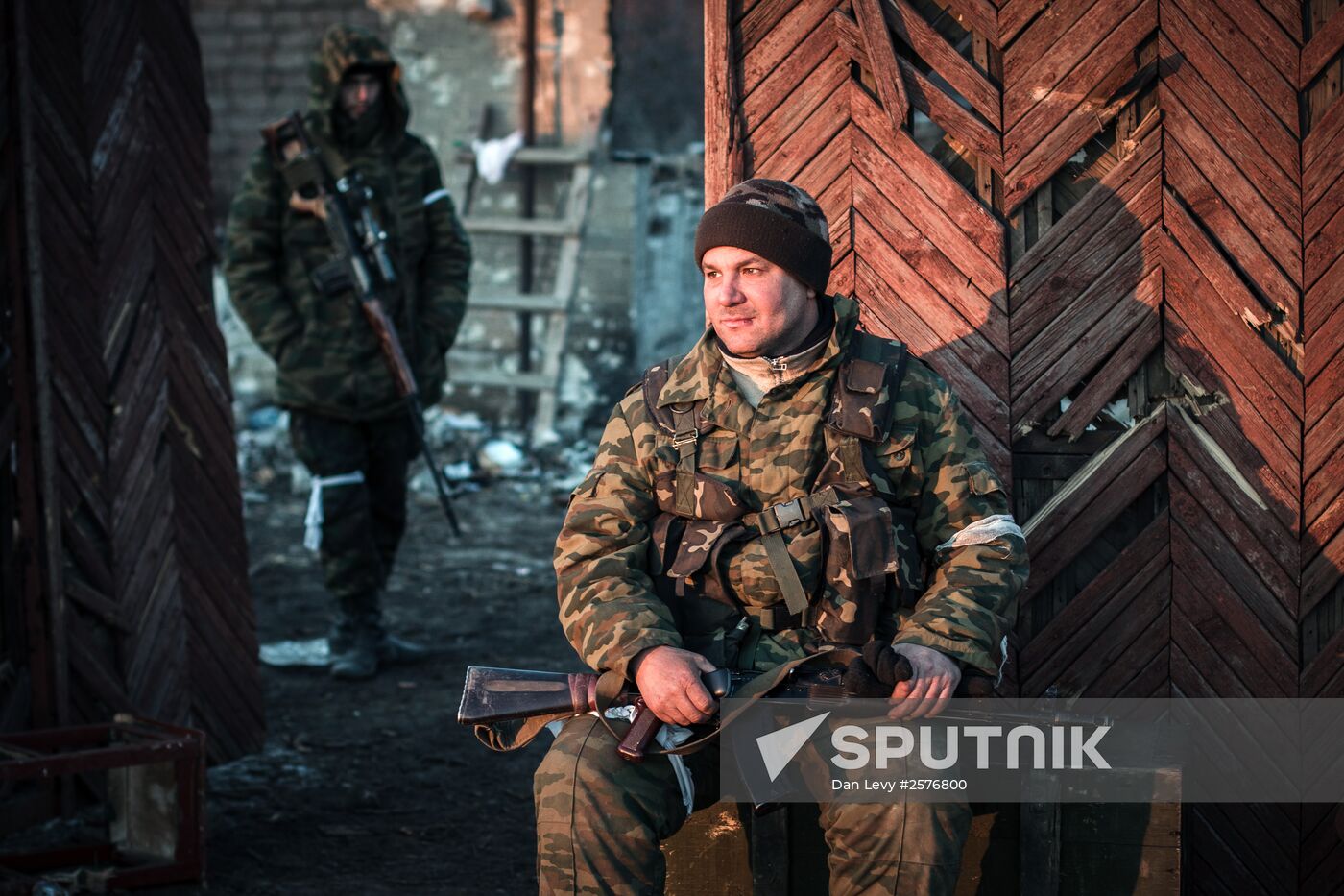 Situation in Lohvinove, Donbas