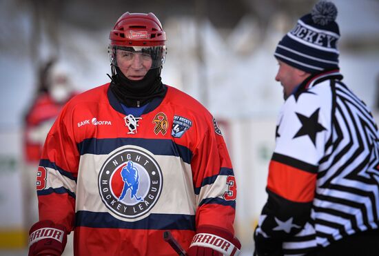 Hockey festival on Lake Baikal surface sponsored by Night Hockey League