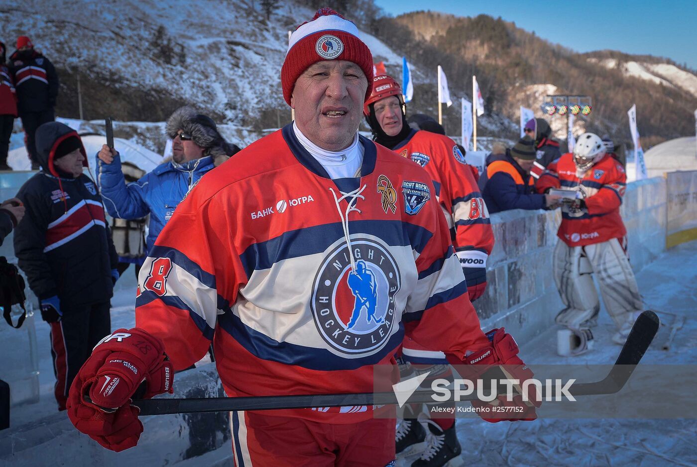Hockey festival on Lake Baikal surface sponsored by Night Hockey League
