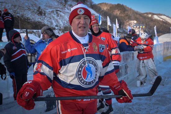 Hockey festival on Lake Baikal surface sponsored by Night Hockey League