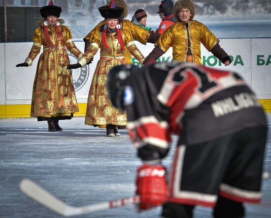 Hockey festival on Lake Baikal surface sponsored by Night Hockey League