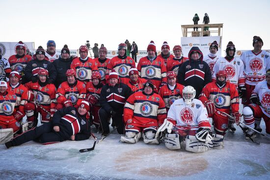 Hockey festival on Lake Baikal surface sponsored by Night Hockey League
