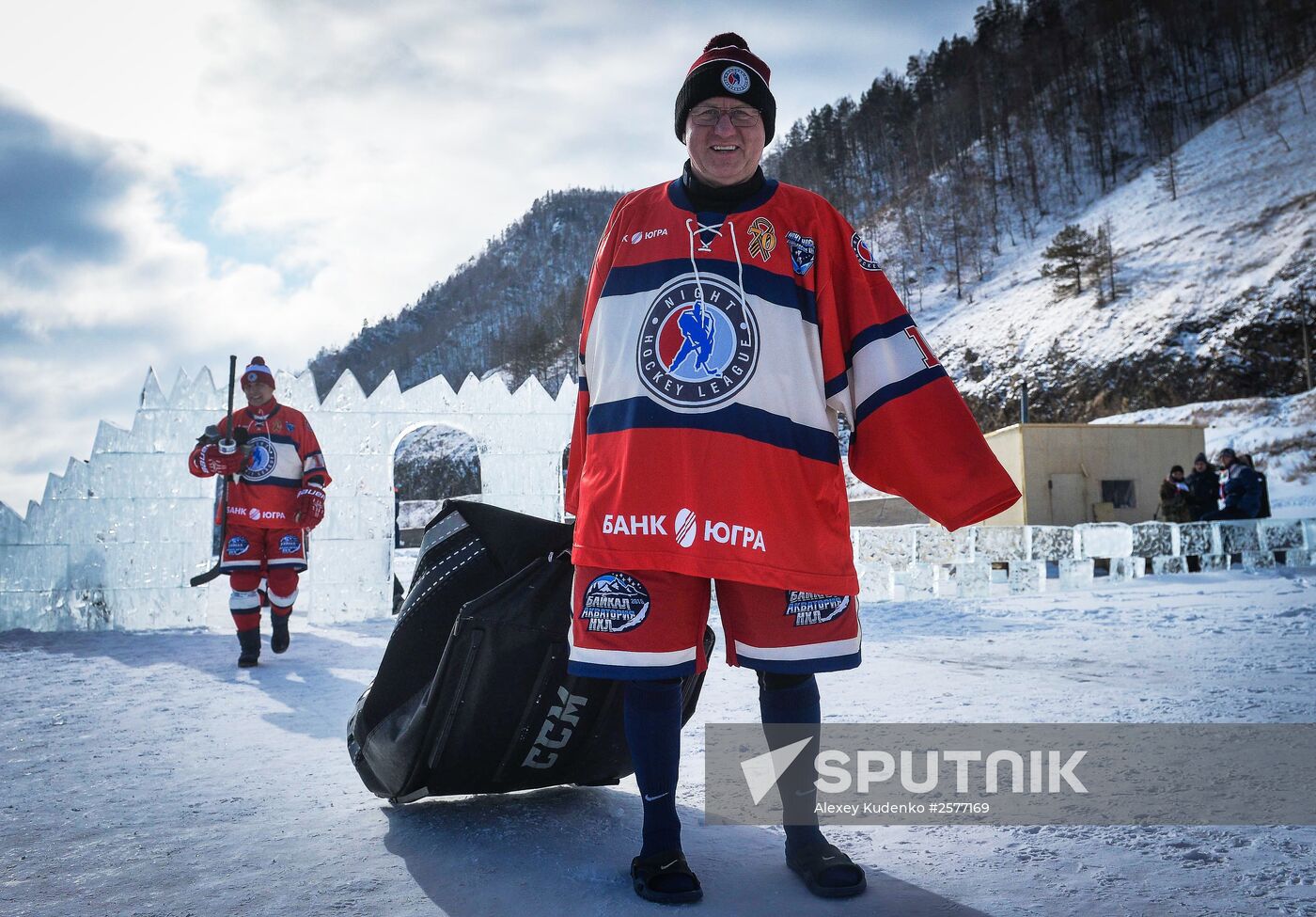 Hockey festival on Lake Baikal surface sponsored by Night Hockey League