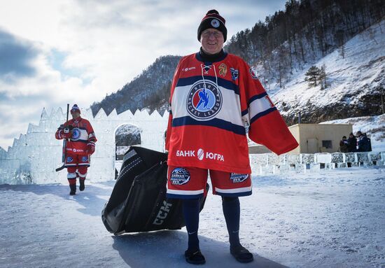 Hockey festival on Lake Baikal surface sponsored by Night Hockey League