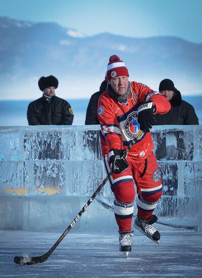Hockey festival on Lake Baikal surface sponsored by Night Hockey League