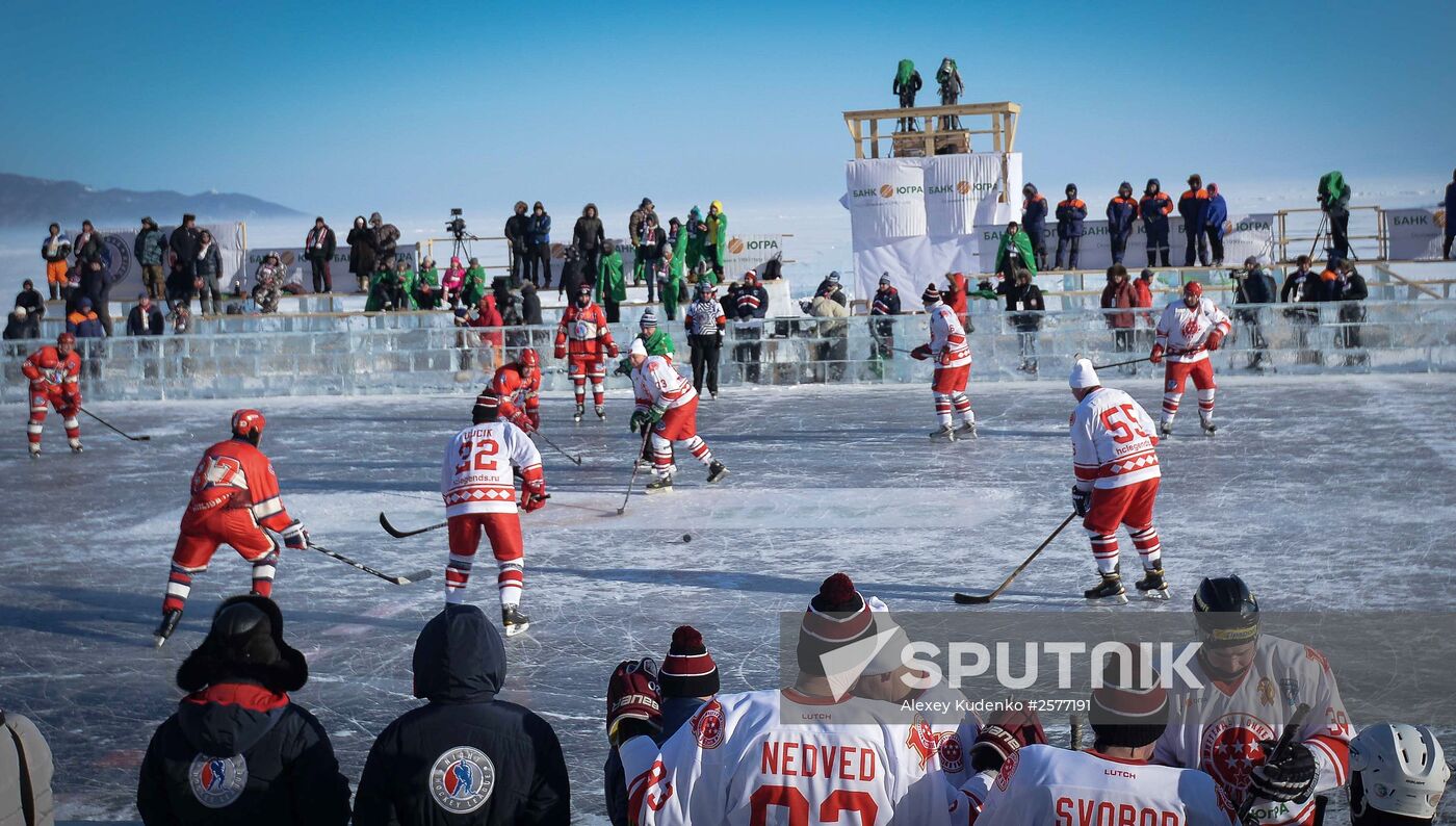 Hockey festival on Lake Baikal surface sponsored by Night Hockey League