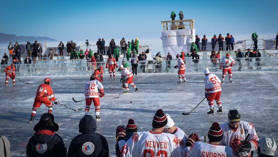 Hockey festival on Lake Baikal surface sponsored by Night Hockey League