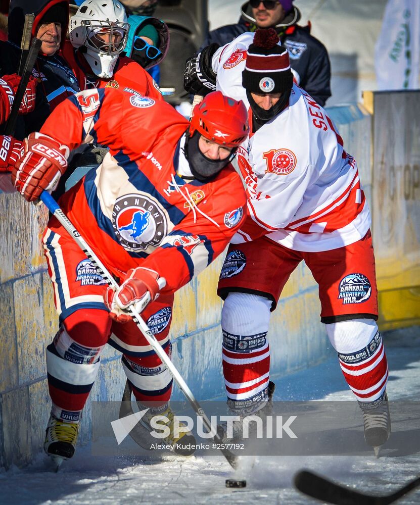 Hockey festival on Lake Baikal surface sponsored by Night Hockey League