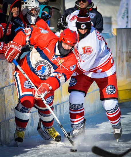 Hockey festival on Lake Baikal surface sponsored by Night Hockey League