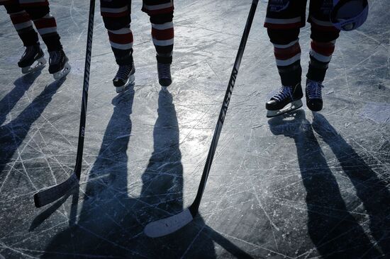 Hockey festival on Lake Baikal surface