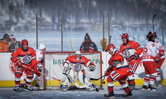 Hockey festival on Lake Baikal surface