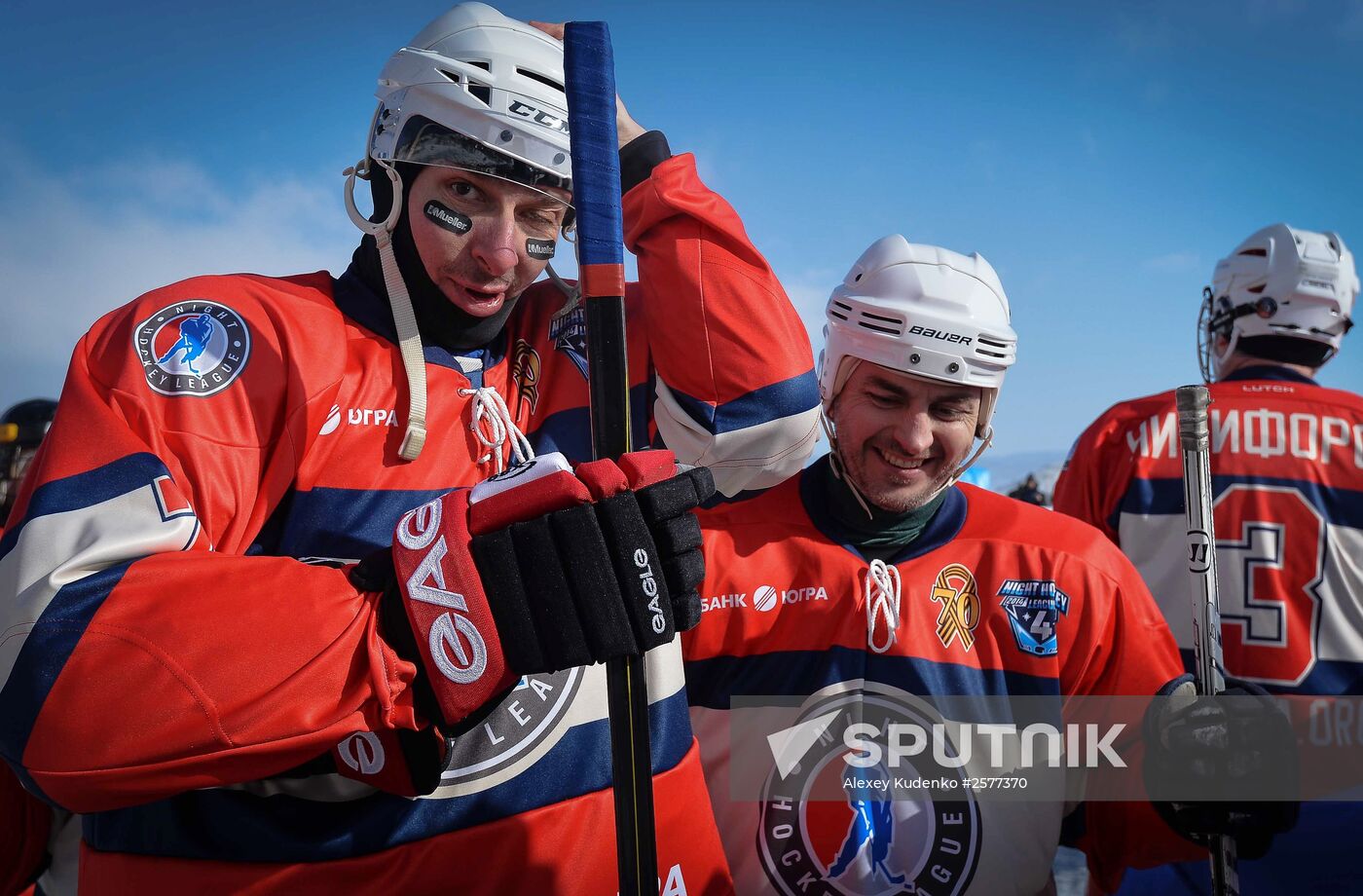 Hockey festival on Lake Baikal surface sponsored by Night Hockey League