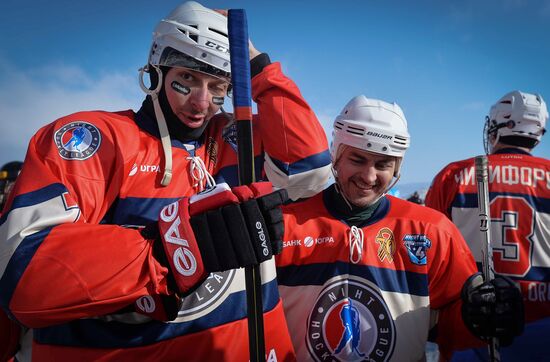 Hockey festival on Lake Baikal surface sponsored by Night Hockey League