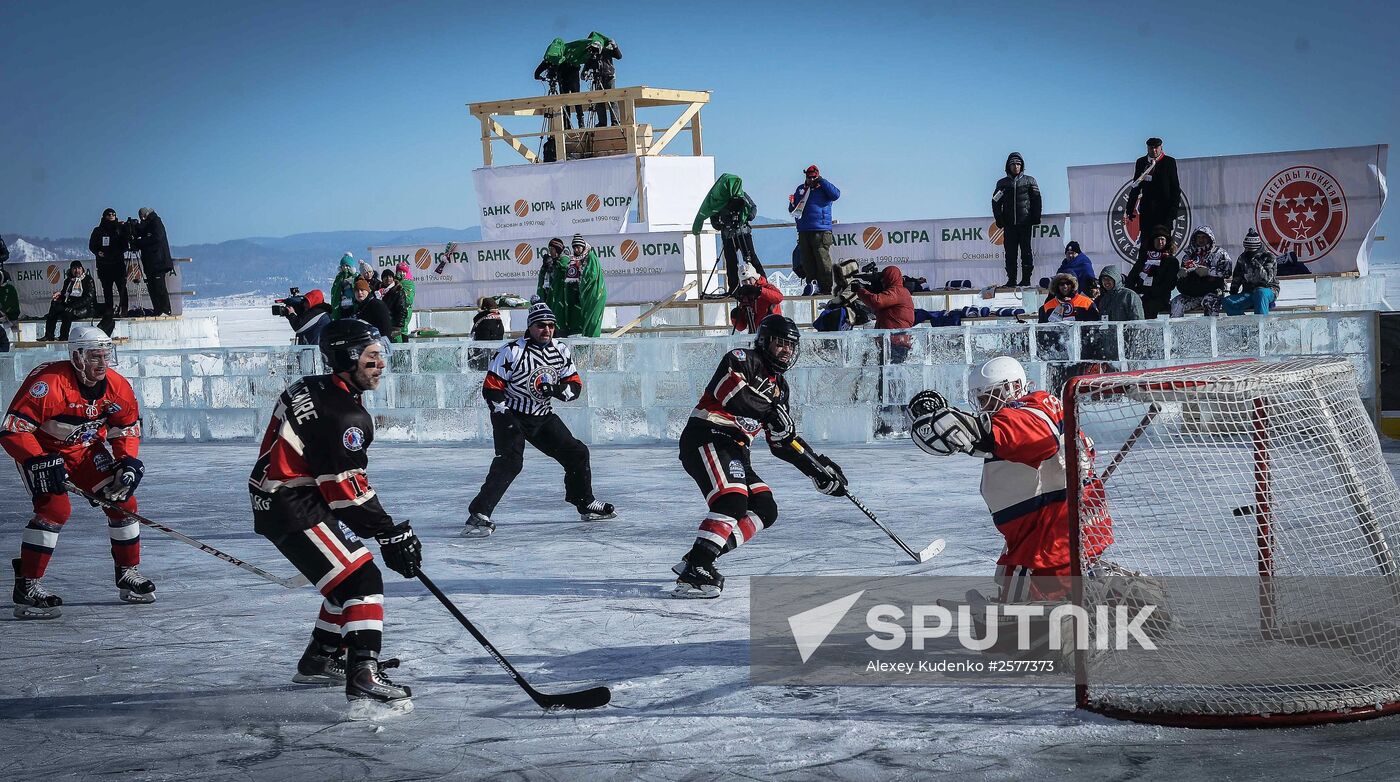 Hockey festival on Lake Baikal surface sponsored by Night Hockey League