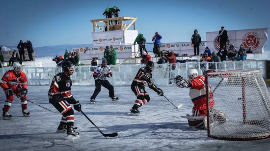 Hockey festival on Lake Baikal surface sponsored by Night Hockey League