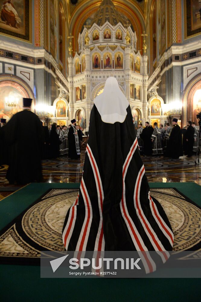 Patriarch Kirill conducts Vespers of Forgiveness at Cathedral of Christ the Savior