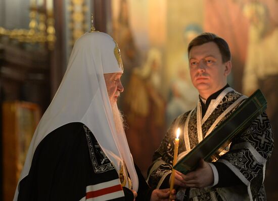 Patriarch Kirill conducts Vespers of Forgiveness at Cathedral of Christ the Savior