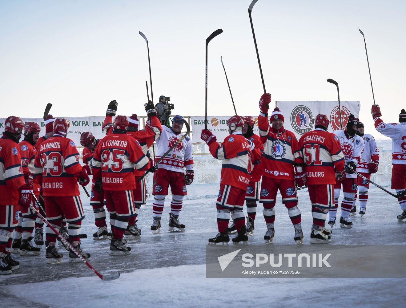 Hockey festival on Lake Baikal surface sponsored by Night Hockey League