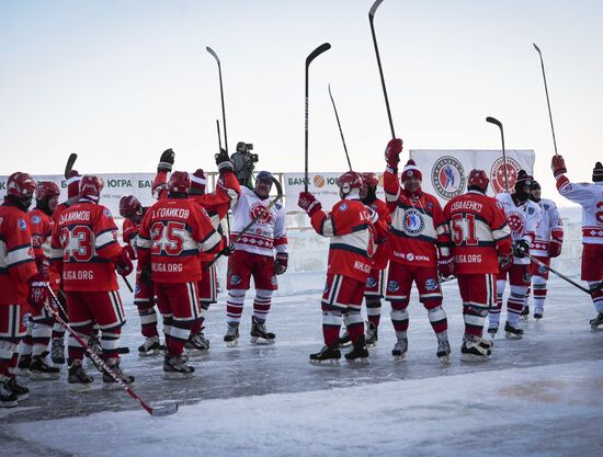 Hockey festival on Lake Baikal surface sponsored by Night Hockey League