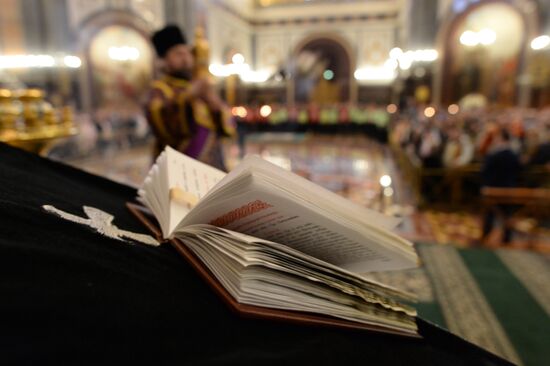 Patriarch Kirill conducts Vespers of Forgiveness at Cathedral of Christ the Savior