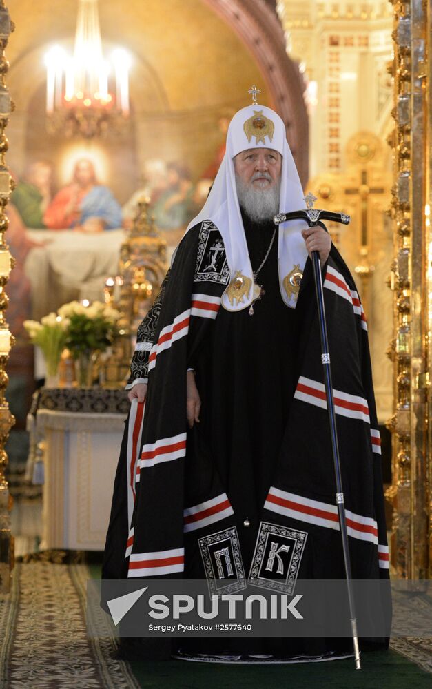Patriarch Kirill conducts Vespers of Forgiveness at Cathedral of Christ the Savior