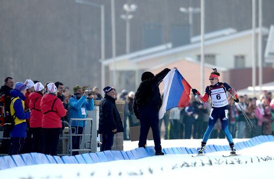 Biathlon. 2015 IBU Youth/Junior World Championships. Junior men's pursuit