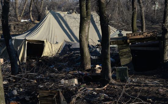 Destroyed fortified area of Ukrainian Armed Forces on the outskirts of Debaltseve