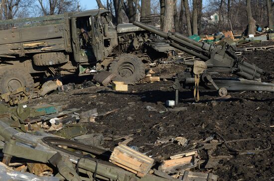 Destroyed fortified area of Ukrainian Armed Forces on the outskirts of Debaltseve