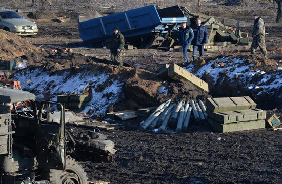 Destroyed fortified area of Ukrainian Armed Forces on the outskirts of Debaltseve