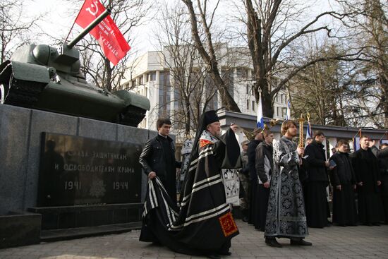 Defender of the Fatherland Day celebrations in Simferopol