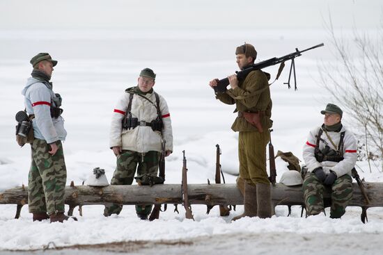 "Reconnaissance. Kellomäki Coast" military historical re-enactment