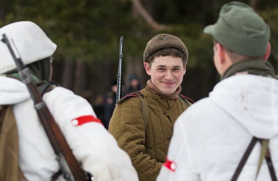 "Reconnaissance. Kellomäki Coast" military historical re-enactment