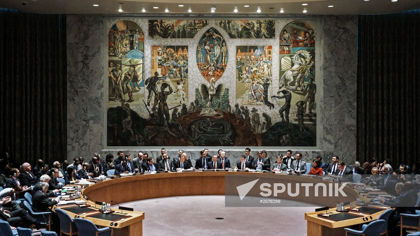 Russian Foreign Minister Lavrov takes part in ministerial debate of the UNSC