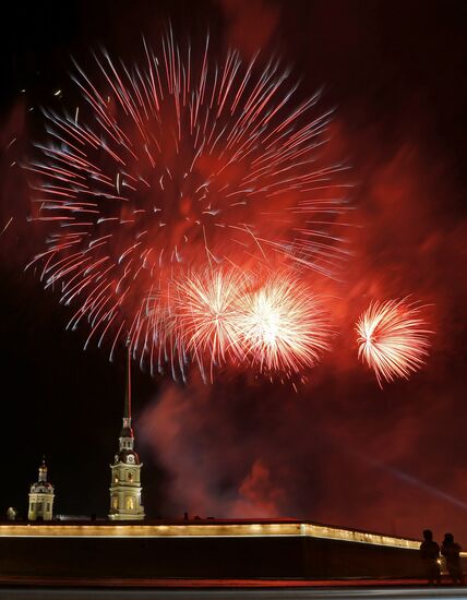 Fireworks on Defender of the Fatherland Day