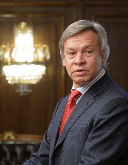 State Duma Speaker Sergei Naryshkin meets with President of French Senate Gerard Larcher