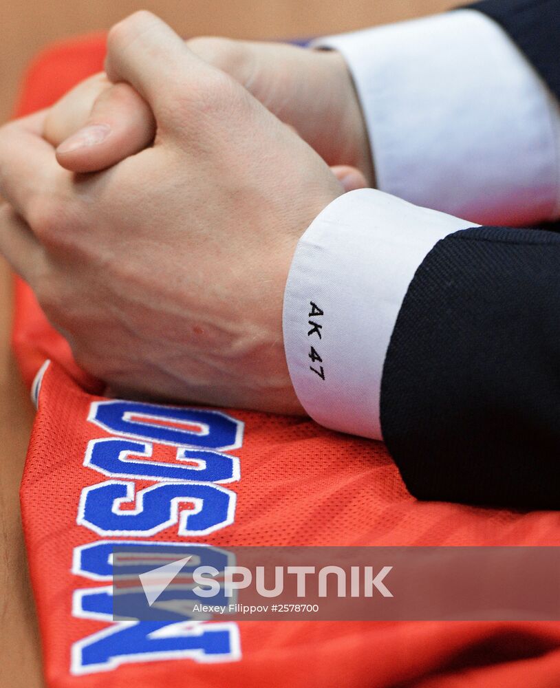 Basketball player Andrei Kirilenko signs a contract with PBC CSKA
