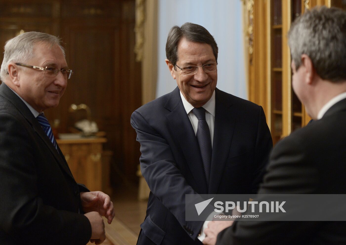 Russian State Duma Speaker Sergei Naryshkin meets with President of Cyprus Nicos Anastasiades