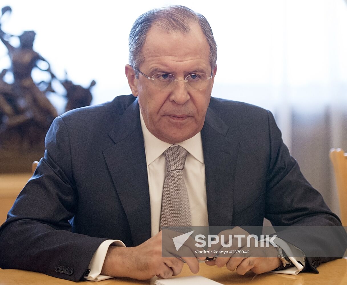 Foreign Minister Sergei Lavrov meets President of Senate of France Gérard Larcher