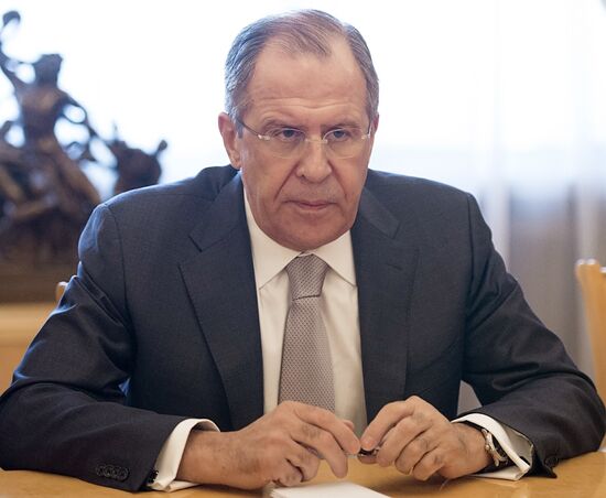 Foreign Minister Sergei Lavrov meets President of Senate of France Gérard Larcher