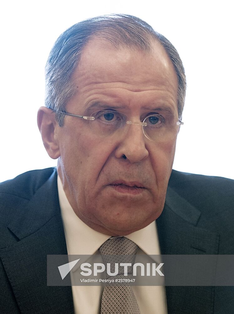 Foreign Minister Sergei Lavrov meets President of Senate of France Gérard Larcher